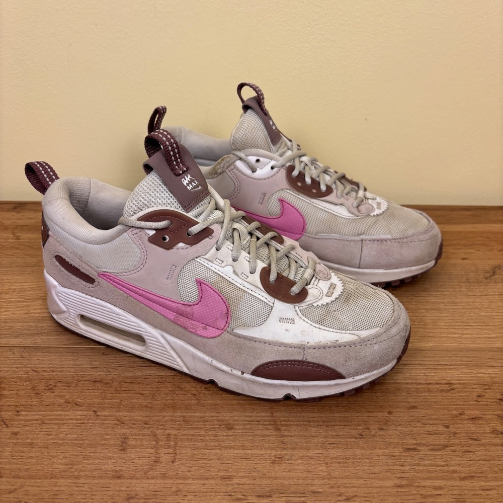 NIKE Air Max 90 Futura Shoes Mauve/Pink Women Size 8 Casual Running Athletic